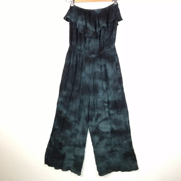 Anama Green Black Sleeveless Jumpsuit with pockets - Picture 2 of 6